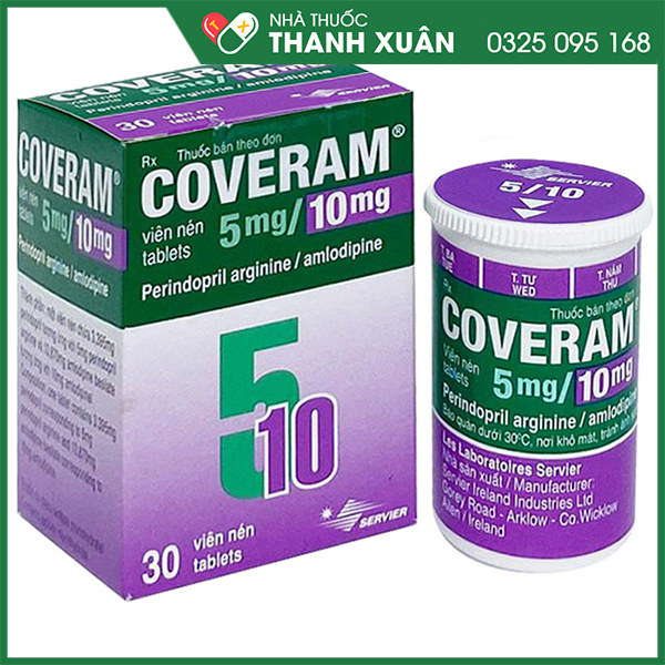 Thuốc Coveram 5mg/10mg điều trị tăng huyết áp, bệnh mạch vành